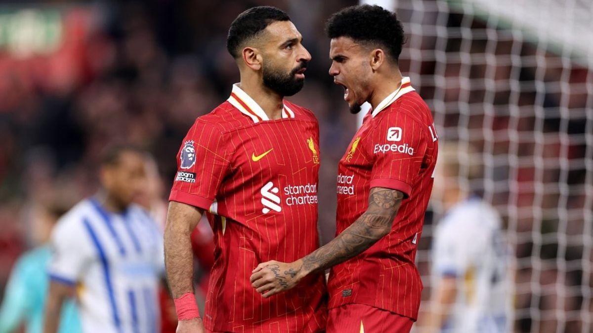 Mohamed Salah and Luis Diaz in Liverpool's squad