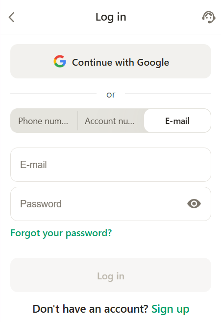 Parimatch Login via Email