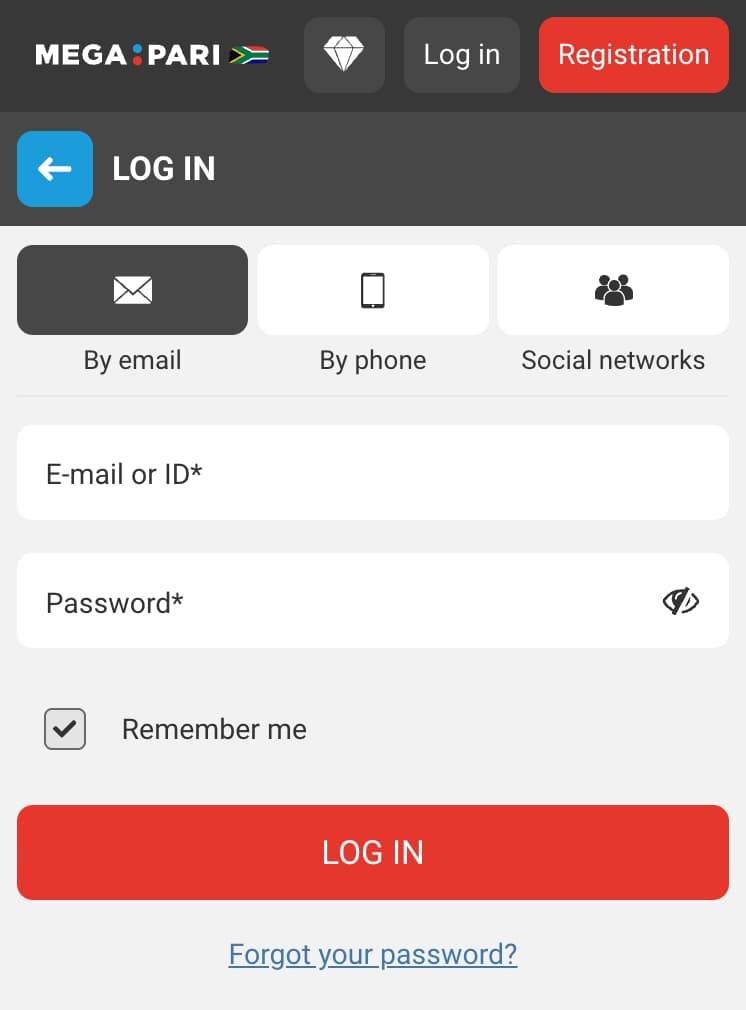 Megapari login