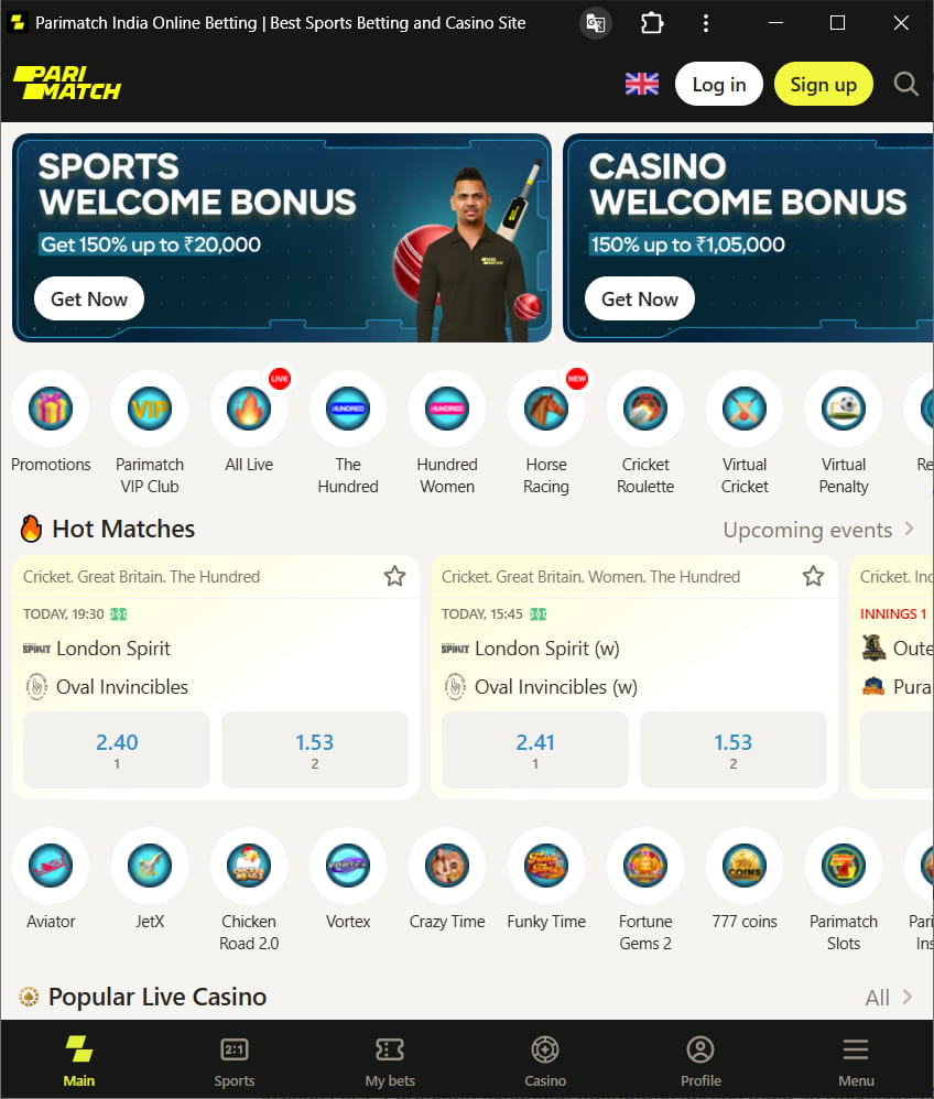 Parimatch Application for PC