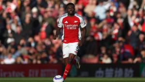 Thomas Partey during his time playing for Arsenal in London