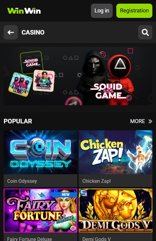 Casino Games at Winwin App