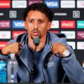 Marquinhos lors d'une conférence de presse