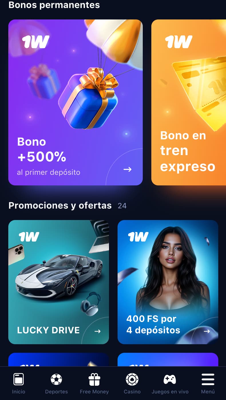 Bonos permanentes de 1win