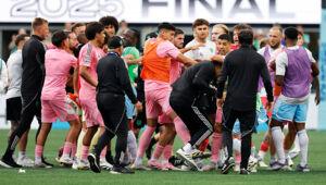 Emotions ran high! Inter Miami and Seattle Sounders players brawl after the match