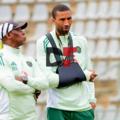 Hugo Broos à l'entraînement des Bafana Bafana