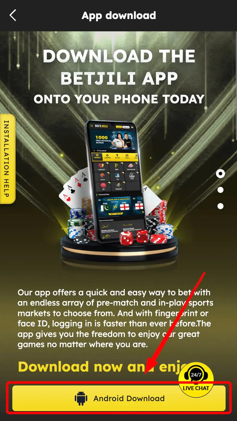 BetJili App for Android