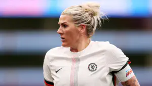 Millie Bright of Chelsea in action during the Barclays Women's Super League match between Aston Villa and Chelsea