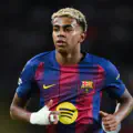 Lamine Yamal of FC Barcelona looks on during the UEFA Champions League