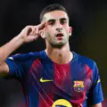 Ferran Torres of FC Barcelona celebrates their team's first goal during the UEFA Champions League 2025/26 