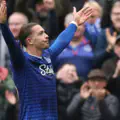Jack Grealish of Everton celebrates scoring his team's second goal during the Premier League match