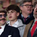 What a crowd! Ted Lasso spotted at Arsenal's Champions League clash