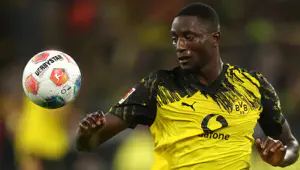 Serhou Guirassy of Borussia Dortmund in action during the Bundesliga match