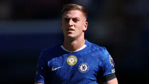  Liam Delap of Chelsea looks on during the Premier League match between Chelsea