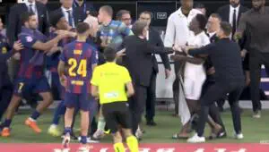 Emotional finish to the match! Pedri sent off, then a mass brawl erupts