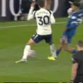 Controversial incident in the Tottenham vs Chelsea match. Referee spares Bentancur after rough foul