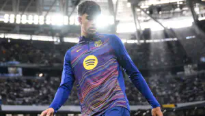  Marc Bernal of FC Barcelona looks on prior to the LaLiga EA Sports match between Real Madrid CF and FC Barcelona