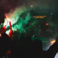 Like Hollywood stars: Racing fans give their team a dazzling and creative welcome ahead of Barcelona clash
