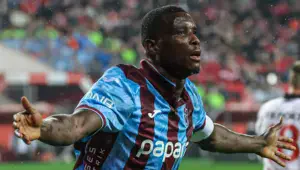 Super Eagles Striker Paul Onuachu Scores Brace as Trabzonspor Thrash Samsunspor
