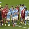 Controversial moment: Referee doesn't send off Gueye or award a penalty against Manchester City