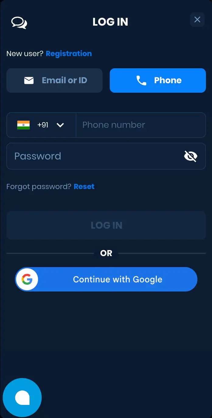 Sign In to 4rabet via Phone Number