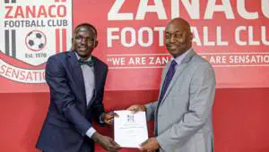 Lambert Gueme Araina extends his contract with Zanaco FC