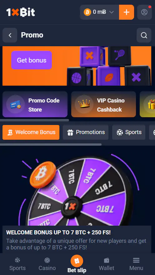 1xBit Welcome Bonus