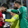 Cunning move. Nikola Vasilj steals Donnarumma's cheat sheet with Bosnia players' penalty directions during shootout