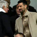 La joie de la victoire. Novak Djokovic célèbre avec les supporters bosniens après la victoire contre l'Italie