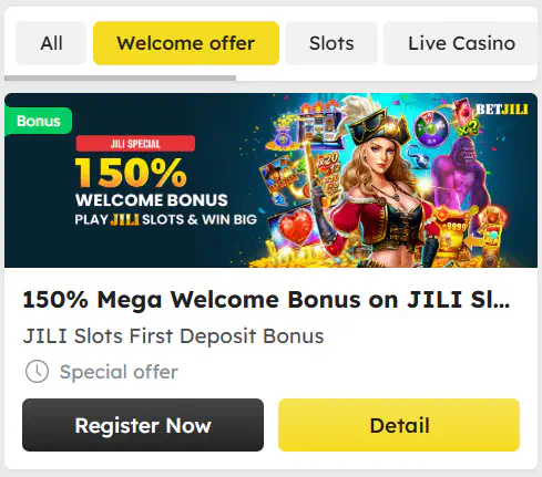 Welcome Offer at Betjili
