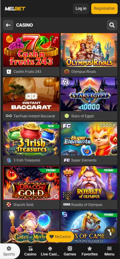 Melbet Slots
