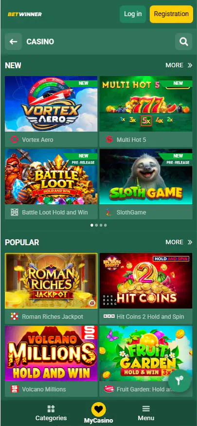 Betwinner Slots