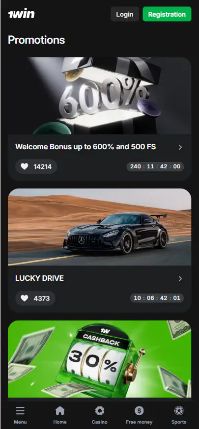 Promotions at 1Win Casino