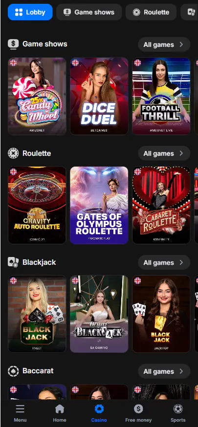 1Win Live Casino