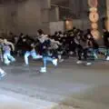 A celebration tinged with smoke. Fans clash with police in Paris