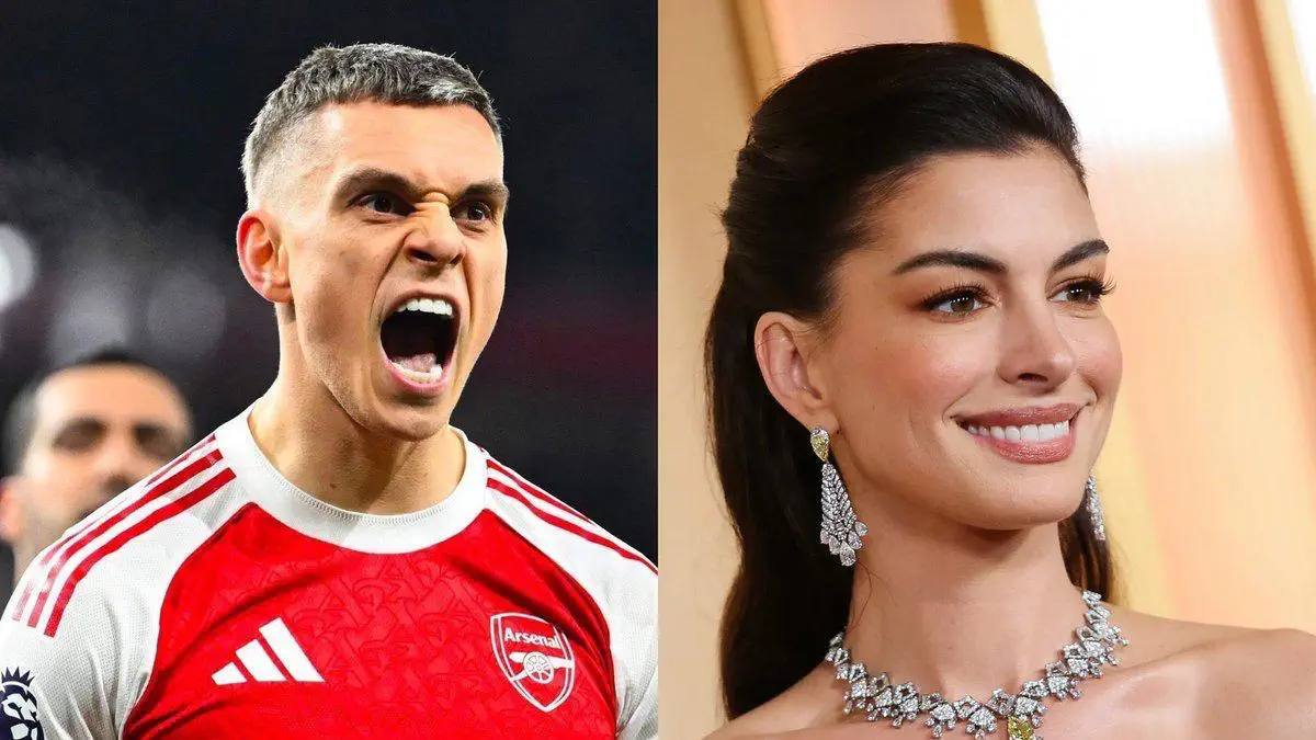 Arsenal star spotted with Hollywood actress Anne Hathaway after split with  his wife | Dailysports