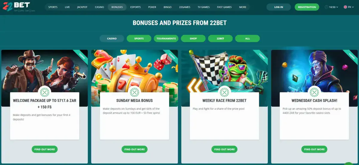 22Bet Casino Promotions