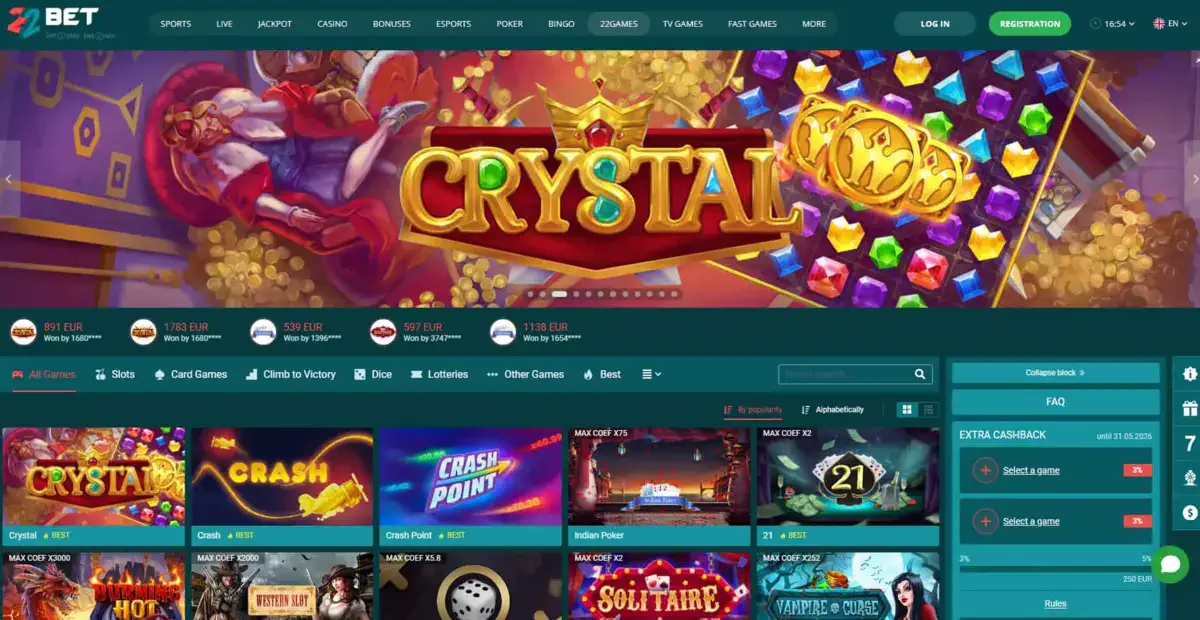 22Bet Games