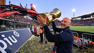 Won the Coppa Italia. Italian club part ways with their head coach