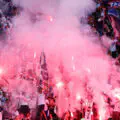 How many PSG fans were arrested for the riots in Paris revealed