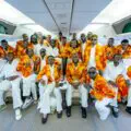 Ivory Coast arrive at their base camp in Philadelphia