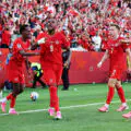 Historic moment. Canada earn their first-ever points at the World Cup