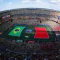 Special guest. Star coach visits Brazil - Morocco match with his sons