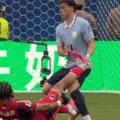Fair play can wait. A bizarre and ruthless moment unfolds in the Uruguay vs Cape Verde match