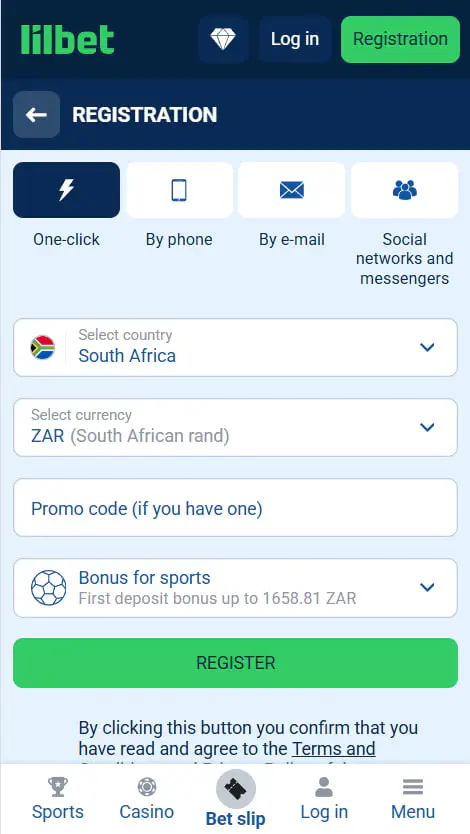 Signing Up at the Lilbet App