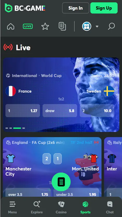Live at BC.Game App