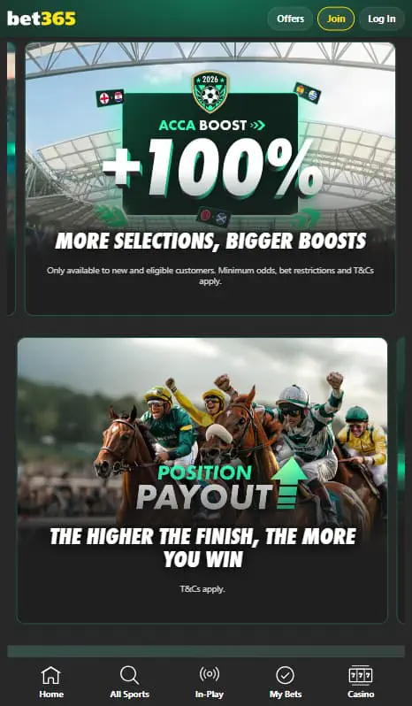 Others bonuses in Bet365