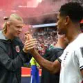 There are no former teammates. Bellingham gives Haaland a playful kick ahead of World Cup quarter-final. VIDEO