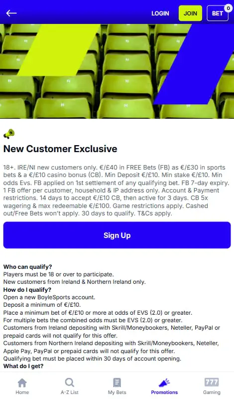 Boyle Sports Offer for New Customer