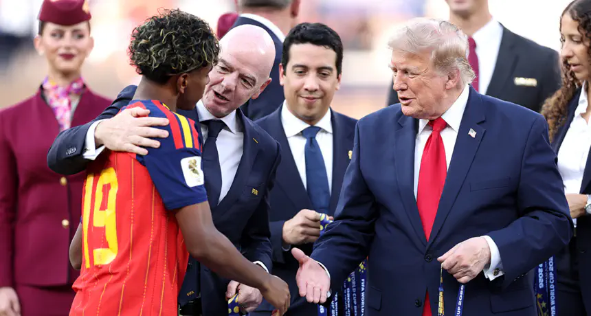 A matter of principle? Lamine Yamal refused to shake Donald Trump's hand at the World Cup award ceremony